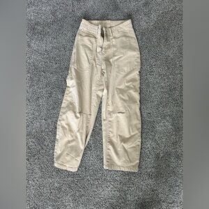 Tan barrel pants